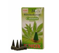 Knox 013400 Cannabis Incense Cones, Pack of 24, Relaxation, Fragrance Cones, Incense Cones