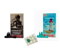 KNOX Incense Cones Set of 2 Holiday Journey Fragrances: Railway, Sea Breeze - Quantity: 48 Includes 3 Incense Cones Samples of Sea Breath Fragrance - Made in Germany