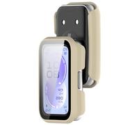 KNOXS Case Compatible with Huawei Band 11 Case with Screen Protector, 2 in 1 Hard PC Shockproof Scratch Proof Case Cover HD Light Protector for Watch (Gold)