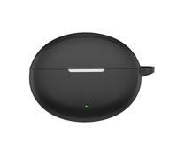 KNOXS Case Compatible with OPPO Enco Air5 Pro, Soft Silicone Non-Slip Shock Resistant Protective Case Cover with Carabiner (Black)