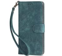 KNOXS Case Compatible with Xiaomi Redmi K90 Case with RFID Blocking Kickstand, PU Wallet Case and TPU Inner Shell with Shockproof Flap （Green）