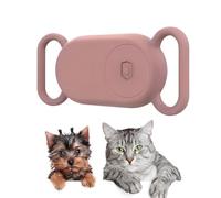 KNOXS Pet Collar Holder For Samsung Galaxy SmartTag 2, Silicone Case Waterproof Shockproof Tracking Finder Cover Case, Anti-Lost SmartTag 2 Dog Cat Collar Holder 1 Pack (Pink)