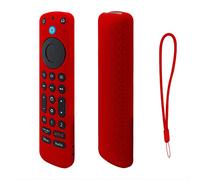 KNOXS Silicone Case for Alexa Pro Remote, Anti Slip, Shockproof, Dustproof - Fire TV Smart TVs (Red)