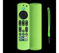 KNOXS Silicone Remote Case Compatible with Amazon Fire TV Stick 4K Max 2nd 2024/2023, [Anti Slip, Shockproof, Dustproof] Case Compatible with Amazon Fire TV Smart TVs (Glow Green)