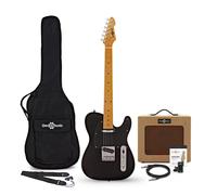 Knoxville Electric Guitar Black 15W Tweed Amp & Accessory Pack