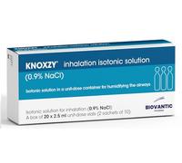 KNOXZY Isotonic Saline Solution 0.9% - Sodium Chloride NaCl - Inhalation Saline Solution - 20 X 2.5 ml Unit Dose Vials