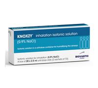 KNOXZY Isotonic Saline Solution 0.9% - Sodium Chloride NaCl - Inhalation Saline Solution - 20 X 2.5 ml Unit Dose Vials