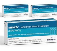 KNOXZY Isotonic Saline Solution 0.9% - Sodium Chloride NaCl - Inhalation Saline Solution for Humidifying The Airways Unit Dose Vials, Pharmaceutical Grade (Isotonic - 60 Vials)