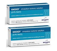 KNOXZY Isotonic Solution 0.9% - Sodium Chloride NaCl - Isotonic Solution for Humidifying The Airways - 20 X 2.5 ml (Pack of 2)