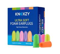 KNOXZY Ultra Soft Foam Ear Plugs for Sleeping | Noise Cancelling | Snoring | Traveling | Concerts | Construction, & Studying | 34dB SNR Earplugs | 10 Pairs (1)