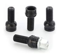 Knpwer 4 Pcs Locking Wheel Nut Set, M14*1.5MM Black Steel Wheel Bolt & Lock Lug Nut Set with Key (M14*1.5MM)