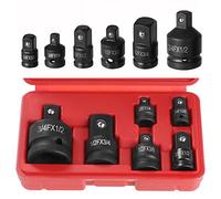 Knpwer 6-Piece Impact Socket Adapter and Reducer Set for Drive Standard Wrenches, Breaker Bar Ratchets (6, Red)