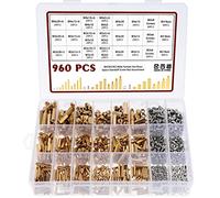 Knpwer 960 Pcs Male Female Hex Brass Spacer Standoff Screw Nut Assortment,M2 M3 M4 Threaded Pillar PCB Motherboard Kit