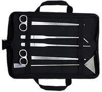 KnR Harmony Aquascaping Tools 5 in 1 Kit Aquarium Scissors Plant Tools Curved & Straight Scissor Tweezers Spatula Stainless Steel Anti Rust Aquascape Tools for Fish Tank