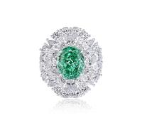 KnSam 18 Carat Yellow Gold Wedding Ring Real Classic Friendship Rings with Blue Topaz Oval Cut Ring Moissanite PT950 Platinum Size 47-65, 18ct white gold, Moissanite Lab Created Paraíba Moissanite