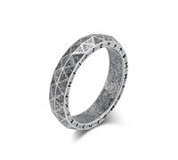 KnSam 5 mm Men's Engagement Ring, Stainless Steel, Retro Diamond Viking Wedding Rings Man, Men's Wedding Rings, Stainless Steel, No cubic zirconia