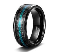 KnSam 8 mm Men's Rings Tungsten Steel, Two-Tone Wedding Rings for Men, Unisex Wedding Rings, Tungsten steel, No cubic zirconia