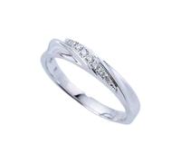 KnSam 950 Platinum/9K/14K/18K White Gold Friendship Rings, 0.05ct Laboratory Created Diamond Wedding Rings Classic, Real Gold Ring, 18/14/9 Carat Gold, Size 47-70, 9ct white gold, Lab Created Diamond