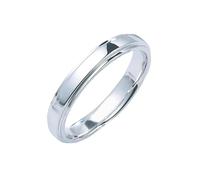 KnSam 950 Platinum/9K/14K/18K White Gold Proposal Ring Real Jewellery, 0.05ct Laboratory Created Diamond Wedding Band Classic, Ring Gold Au750/585/375, Size 47-70, 9ct white gold, No cubic zirconia