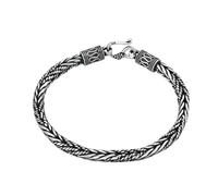 KnSam Bracelet Genuine Sterling Silver Rope Chain Braided Bracelets for Men | 925 Solid Silver Bracelet Lead & Cadmium Free