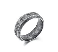 KnSam Engagement Ring Men's Personalised Stainless Steel Viking Celtic Knot Tree Life Rings Man, Men's Engagement Ring Delicate, Stainless Steel, No cubic zirconia
