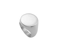 KnSam Engagement Rings Stainless Steel Polished 18 mm Round Signet Ring Engagement Ring Men's Ring Silver/Black/Gold, Stainless Steel, No cubic zirconia