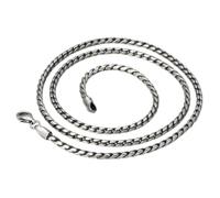 KnSam Genuine Sterling Silver Necklace 2.5MM Chain Necklace for Men 50CM