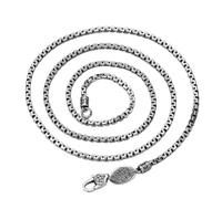 KnSam Genuine Sterling Silver Necklace Chain Necklace for Women Men 50CM