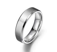 KnSam Gothic Rings Men's Titanium Steel, Brushed Beveled Edge Ring, Engagement Man, Unisex Rings Vintage, Titanium steel, No cubic zirconia