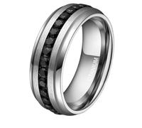 KnSam Gothic Rings Men's Titanium Steel Eternity Ring Friendship Ring Friends Men Unisex Engagement Ring Pair, Titanium steel, No cubic zirconia