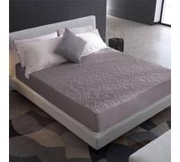 KnSam Grey Bed Sheet 220 x 200 cm Protective Cover, Flower Pattern Bed Sheet Organiser Plain Mattress Protector, Polyester Sheet for Bed Underbed as Protection for Box Spring Bed & Topper