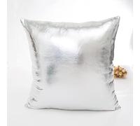 KnSam Home Plain Cushion Covers 45 x 45 cm, Silver Seat Cushion Garden Chair in Polyester for Bedroom Beds, Home Decoration Comfortable, 1 Piece