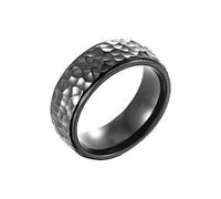 KnSam Jewellery Gothic Rings Men's Titanium Steel Hammer Pattern Wide 8 mm Proposal Ring Silver / Black / Gold Wedding Ring Wedding Band, Titanium steel, No zirconia
