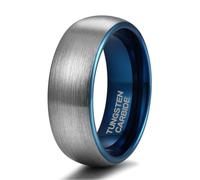 KnSam Men's Engagement Ring, Personalised Tungsten Steel, Brushed Ring, Engagement Ring, Man, Unisex Rings, Engagement Rings, Tungsten steel, No cubic zirconia