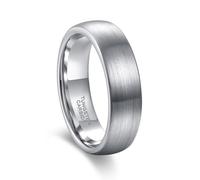 KnSam Men's Engagement Ring, Tungsten Steel, Brushed Domed Design, Engagement Rings, Man, Unisex Ring, Wedding, Vintage, Tungsten steel, No cubic zirconia