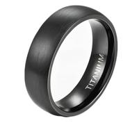 KnSam Men's Gothic Titanium Steel Brushed Curved Design Friendship Ring Man Unisex Wedding Rings, Titanium steel, No cubic zirconia