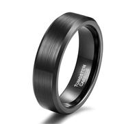 KnSam Men's Gothic Tungsten Steel Brushed Bevelled Edge Friendship Ring Man Unisex Rings Gothic, Tungsten steel, No cubic zirconia