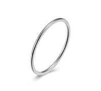 KnSam Men's Stainless Steel Wedding Rings, Band Ring, 1 mm, Narrow Gothic Biker Ring for Men, Gift Jewellery, Silver, stainless steel, No zirconia