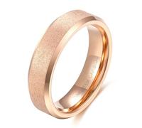 KnSam Men's Tungsten Steel Wedding Rings 8 mm Brushed Ring Engagement Man, Unisex Friendship Rings, Tungsten steel, No cubic zirconia