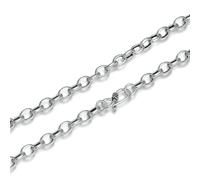 KnSam Necklace 925 Solid Silver 4MM Rolo Chain Chain Necklace for Men 70CM