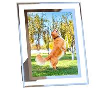 KnSam Photo Frame 15 x 20 cm Photo Size, Certificate Frame Silver Glass Horizontal & Vertical Rectangle Poster Frame Table Top Gift for Wedding Anniversary Friends