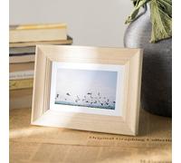 KnSam Photo Frame 21 x 30 cm A4, Certificate Frame MDF & Resin & Glass Horizontal & Vertical Rectangle Picture Frame Table Top Wooden Frame Ideal for Photos/Pictures/Collage, White