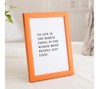 KnSam Photo Frame 21 x 30 cm Photo Size A4, Picture Frame Orange MDF Horizontal & Vertical Rectangle Picture Frame Table Top Wooden Picture Frame for Living Room, Bedroom, Office and Living Room