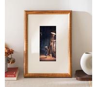 KnSam Photo Frame 30 x 42 cm Wood Brown A3 Picture Frame Wood Vertical Rectangle Picture Frame Wall Wooden Picture Frame for Living Room, Bedroom, Office and Living Room