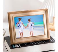 KnSam Picture Frame 20 x 25 cm Walnut Certificate Frame MDF & Acrylic Horizontal & Vertical Rectangle Portrait Frame Table Top Wooden Frame for Photos Posters