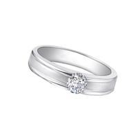 KnSam PT950/9K/14K/18K White Gold Solitaire Ring, Lab Created Diamond Diamond Ring, Classic, Real Ring, 18/14/9 Carat Gold, Size 47-70, 18ct white gold, Lab Created Diamond