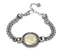 KnSam Real 925 Silver Bracelet 3MM Popcorn Chain Bracelets for Men 24CM