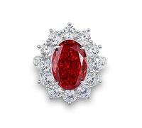 KnSam Real Gold Jewellery Yellow Gold 18 Carat Au750 Wedding Ring, Classic Petite Wedding Rings with Topaz Blue Oval Cut, Moissanite Ring PT950 Platinum, Size 47-65, 9ct white gold, Moissanite Lab