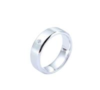 KnSam Real Jewellery 950 Platinum/9K/14K/18K White Gold Wedding Rings, Laboratory Created Diamond Ring Classic, Ring 18/14/9 Carat Gold, Size 47-70, 18ct white gold, Lab Created Diamond