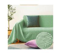 KnSam Sofa Cover, Couch Cover, Green Diamond Cotton Sofa Cover, Dustproof, Non-Slip, Easy Installation, Suitable for 3-Seater Sofa Covers, Green Diamond, 180 x 230 cm